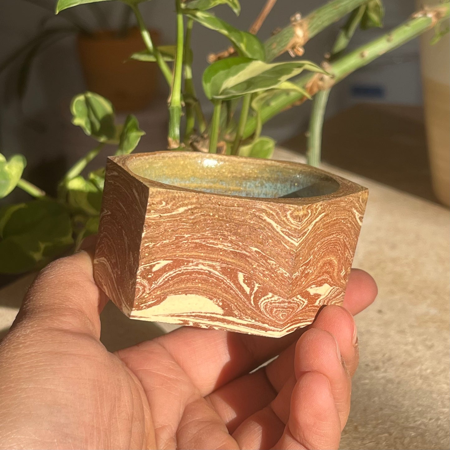 Small Faceted Planter